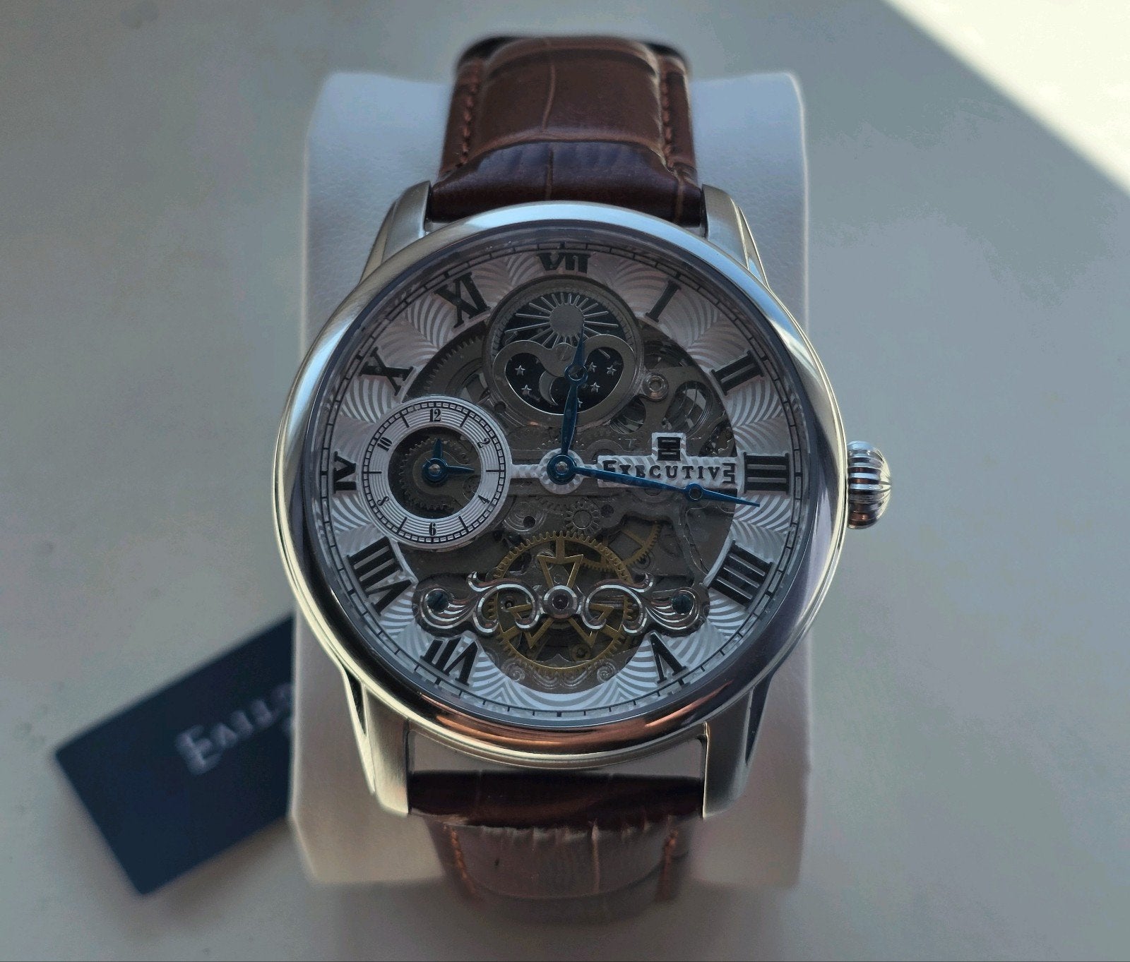 Horloge Executive Nicky EX-1012-03 Orgineel Nieuwstaat, Ophalen, Nieuw, Leer, Overige merken