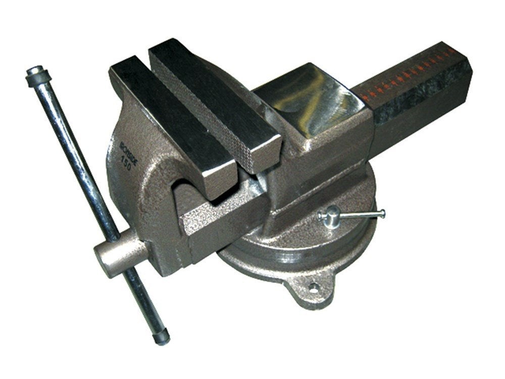 Bankschroef 150 mm industrieel draaivoet aambeeld Ironside, Ophalen, Nieuw, Bankschroef