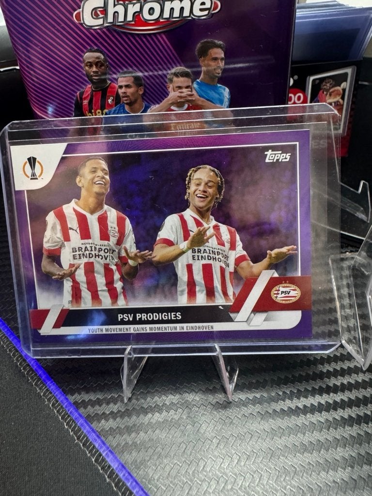 Xavi Simons Madueke PSV Prodigies /75 Topps, Ophalen of Verzenden, Zo goed als nieuw, Plaatje