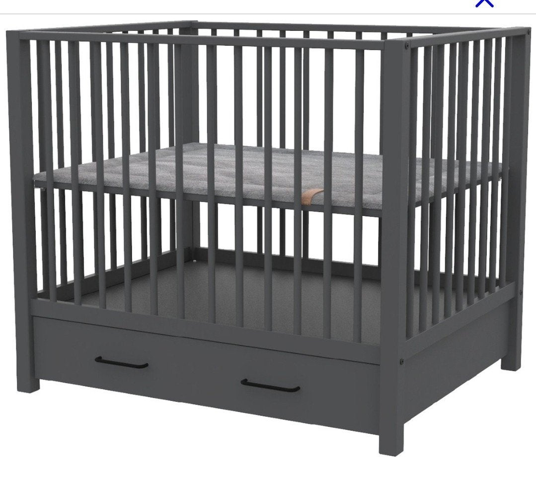 Box Europe Baby Robin II met lade antraciet (compleet), Ophalen, Gebruikt, Vierkant, In hoogte verstelbaar