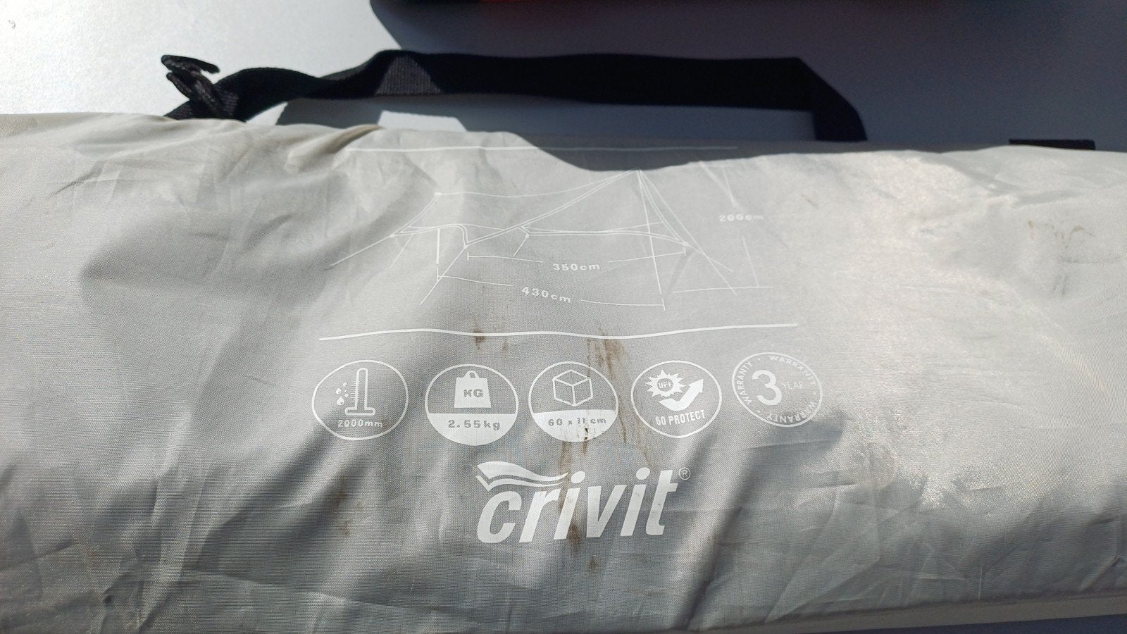 Crivit schaduwdoek- Lichtgewicht en Compact, Ophalen of Verzenden, Gebruikt, Tot en met 3