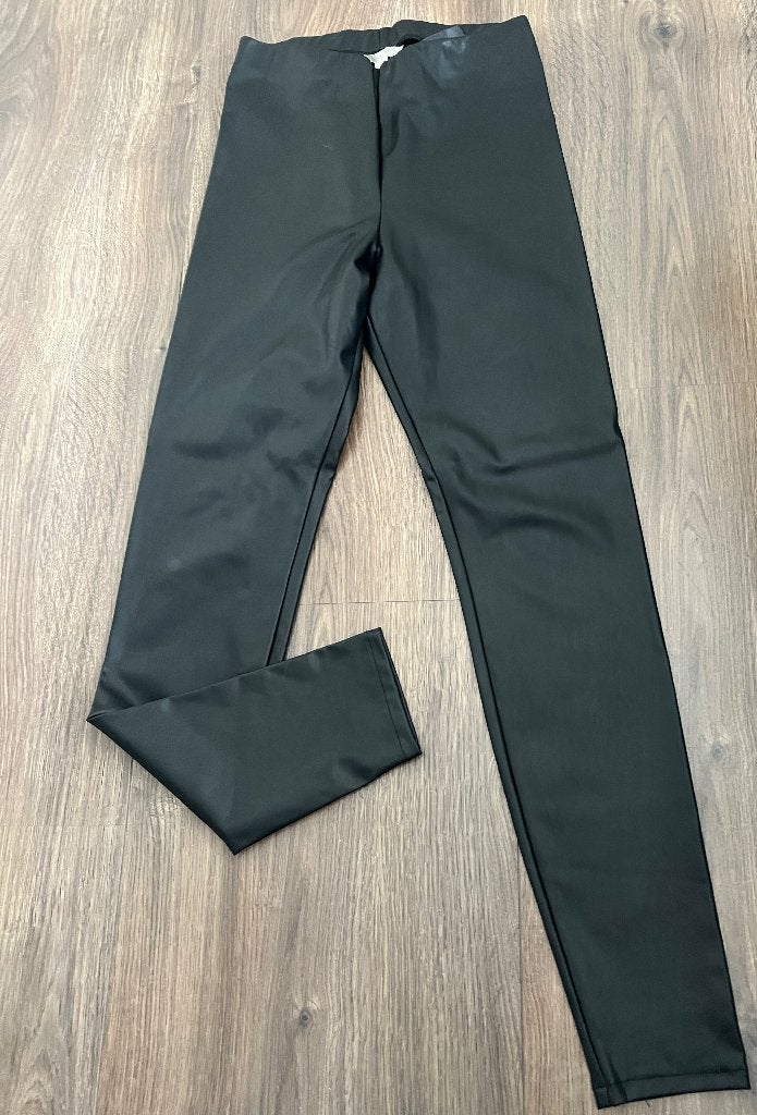 H&M zwarte lederlook legging  nieuw S, H&M, Verzenden, Zwart, Nieuw
