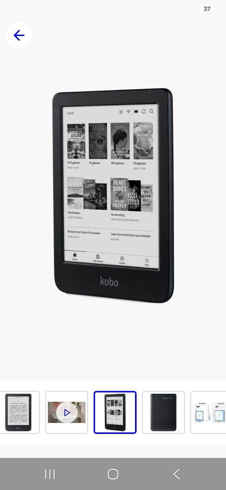 Kobo Clara BW - 16GB - feb. 2026 - nieuwstaat, Ophalen of Verzenden, Zo goed als nieuw, 16 GB of meer, Touchscreen