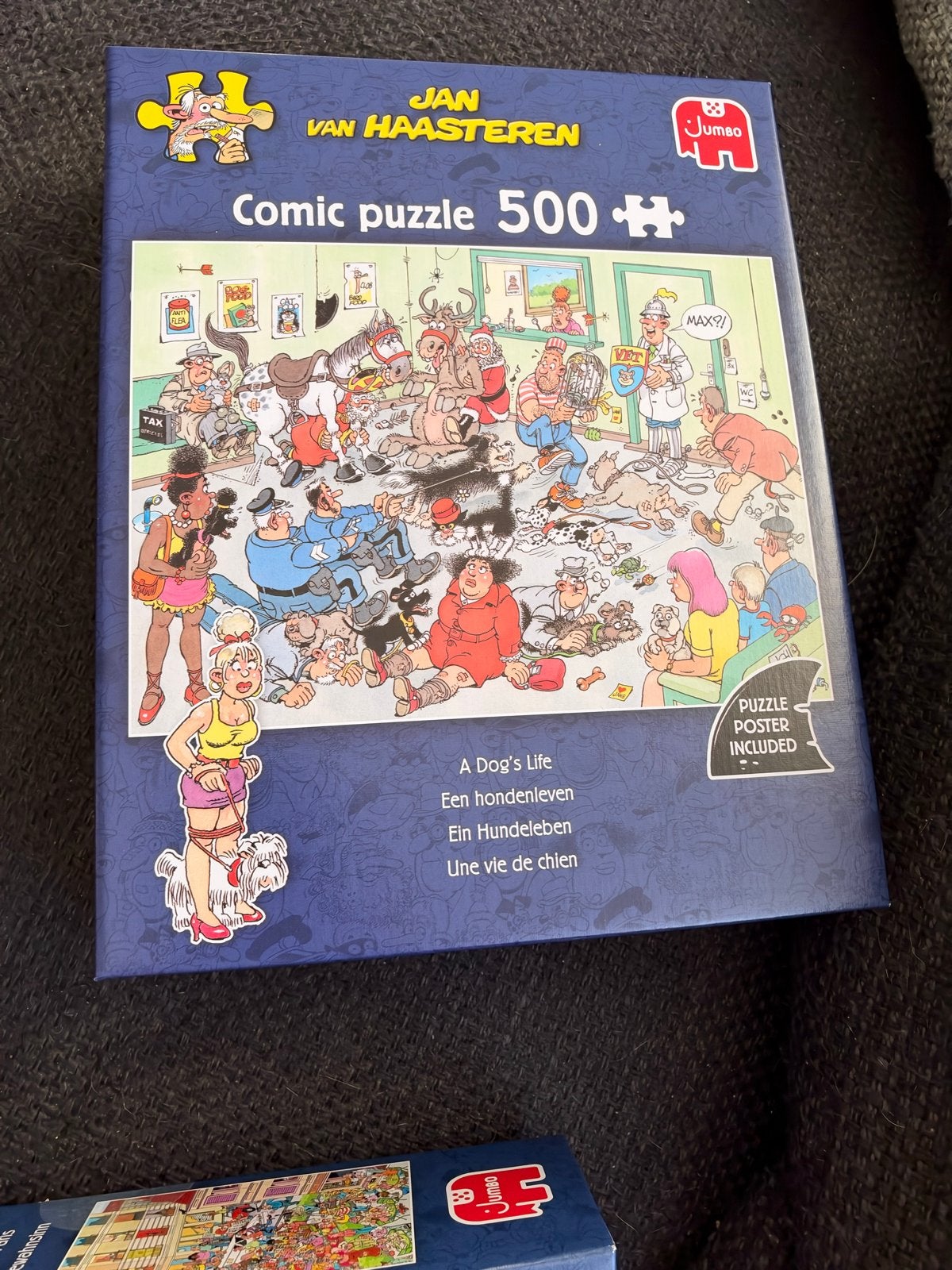 Jan van Haasteren Comic puzzle 500 A Dog's Life', Ophalen of Verzenden, Meer dan 50 stukjes, Zo goed als nieuw, 6 jaar of ouder