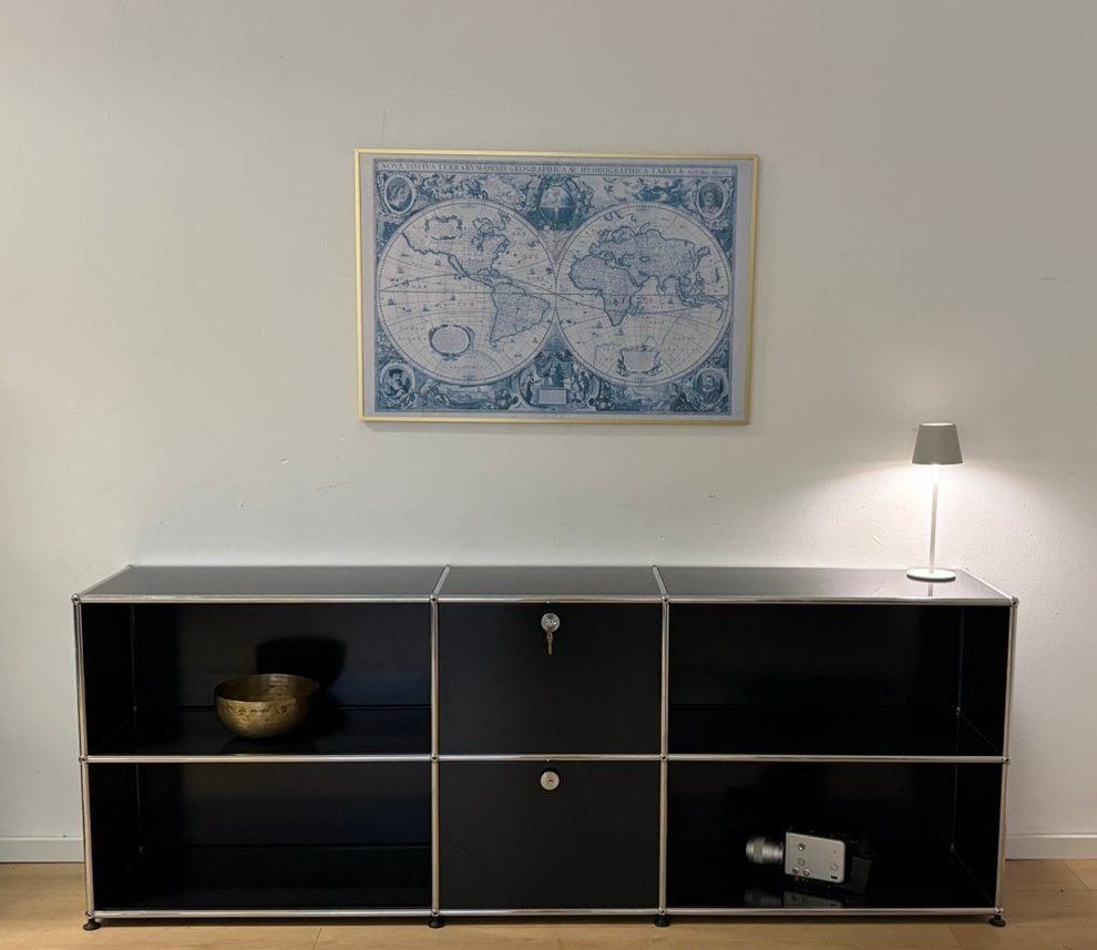 USM Haller sideboard in black with 2 folding doors, Huis en Inrichting, Ophalen, Gebruikt, 25 tot 50 cm