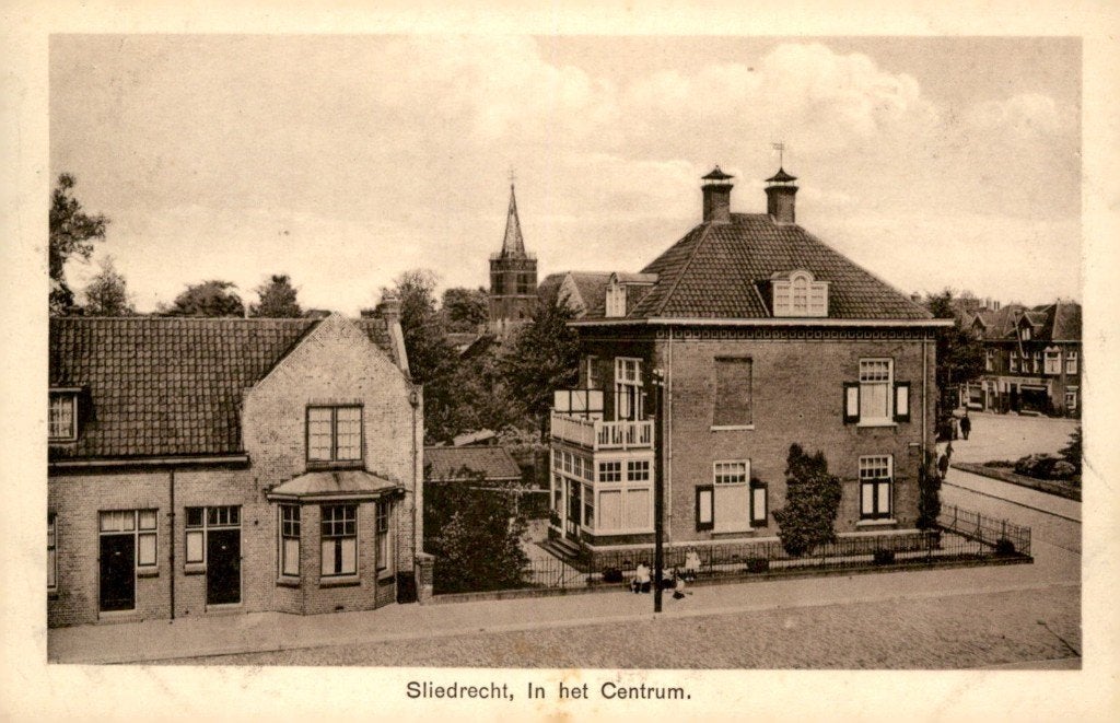 Sliedrecht in het Centrum # 545, Verzamelen, Verzenden, 1920 tot 1940, Gelopen, Zuid-Holland