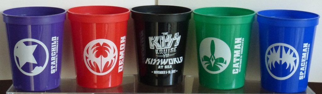 Kiss Kruise 2017 Cabo Wabo Tequila Bekers complete Set van 5, Ophalen of Verzenden, Nieuw, Gebruiksvoorwerp
