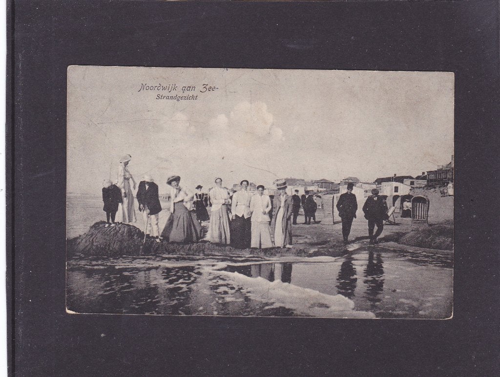 Noordwijk aan Zee strand en zeezicht 1917 (974), Verzenden, Voor 1920, Gelopen, Zuid-Holland