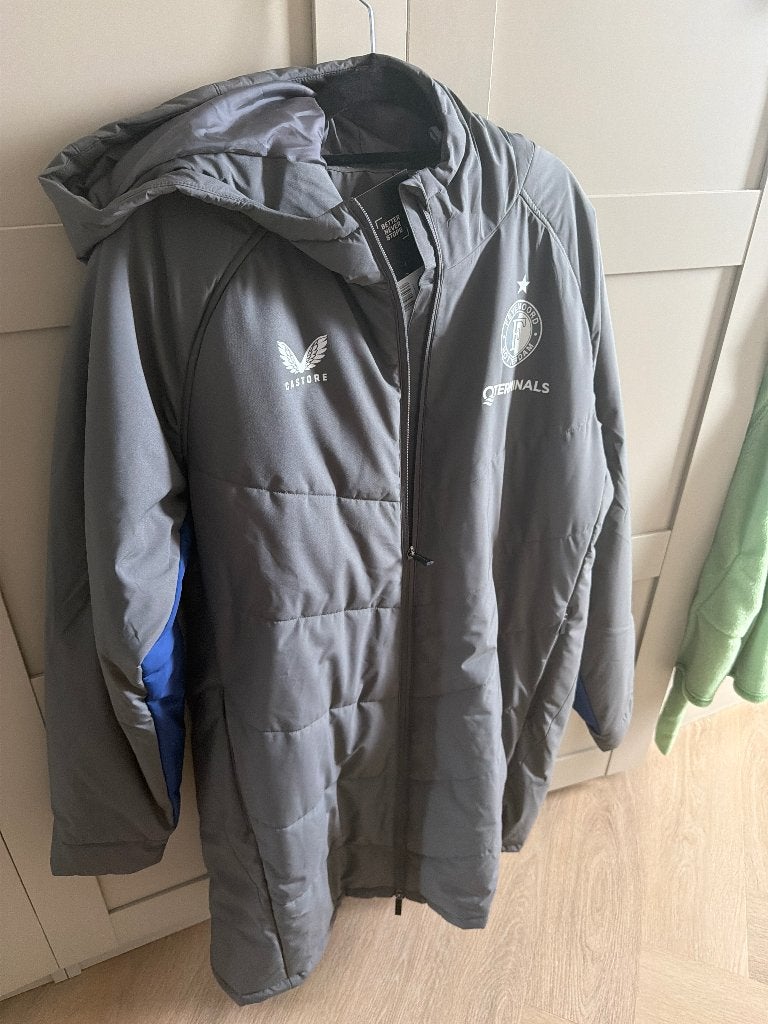 Feyenoord Castore winterjas coaching jas nieuw XL, Ophalen of Verzenden, Blauw, Castore, Maat 56/58 (XL)