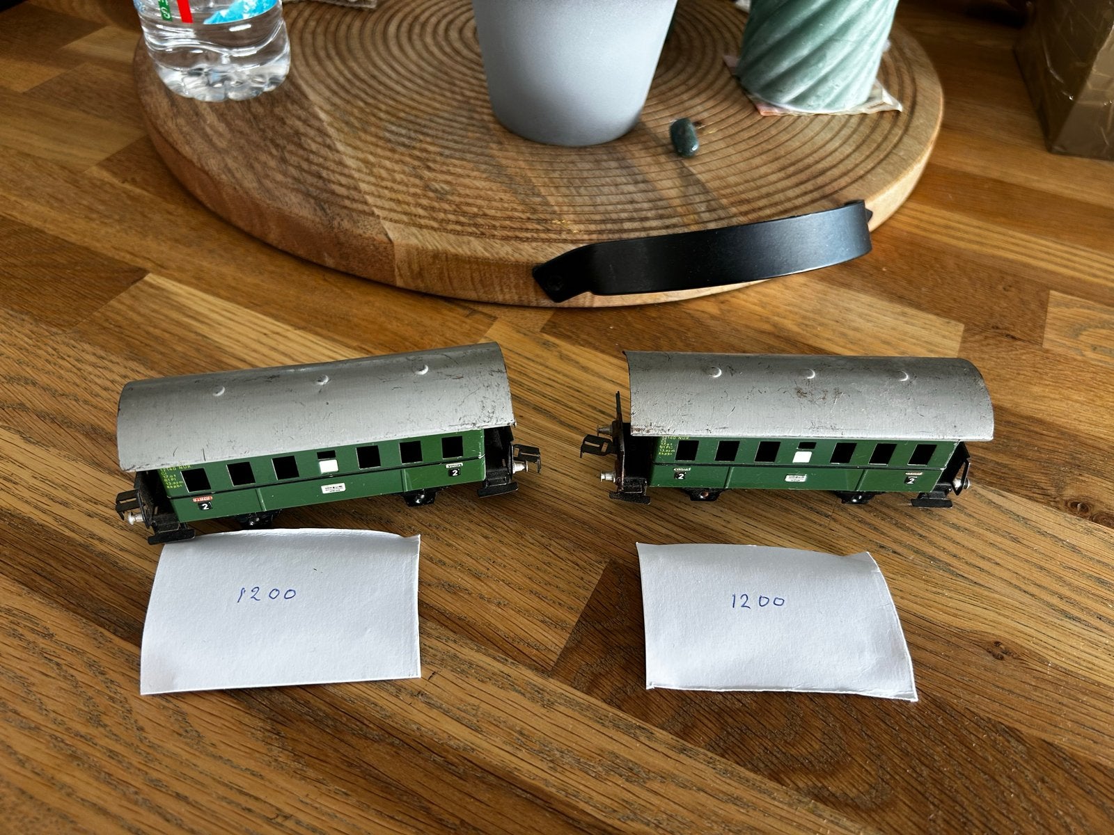 2 zeldzame Fleischmann H0 blikken rijtuigen (U.S. Zone), Verzenden, Gebruikt, Wagon, Fleischmann