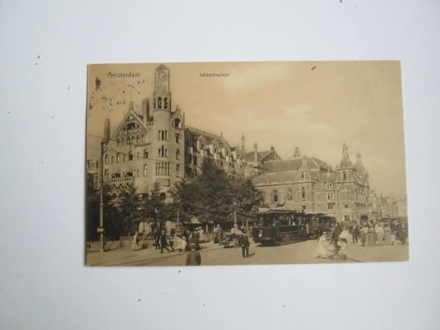 Ansichtkaarten Nederland, TC 3-32 Amsterdam, Leidscheplein, Verzenden, Voor 1920, Gelopen, Noord-Holland