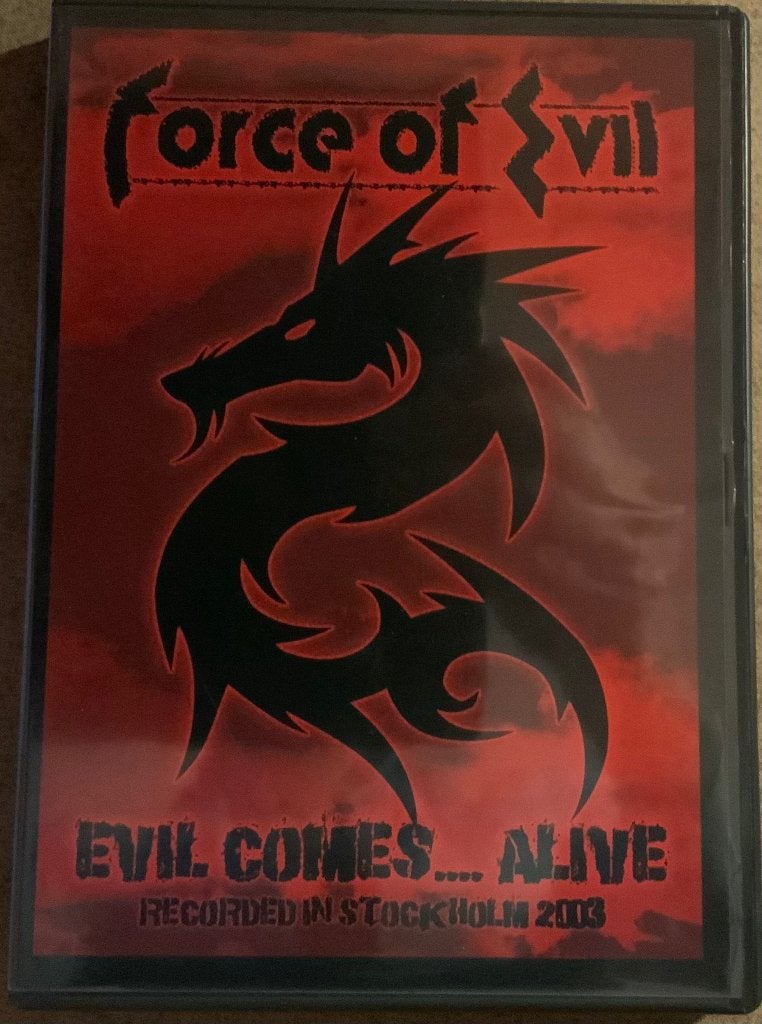 Force Of Evil  Evil Comes….Alive dvd, Vanaf 16 jaar, Ophalen of Verzenden, Zo goed als nieuw, Muziekvideo's