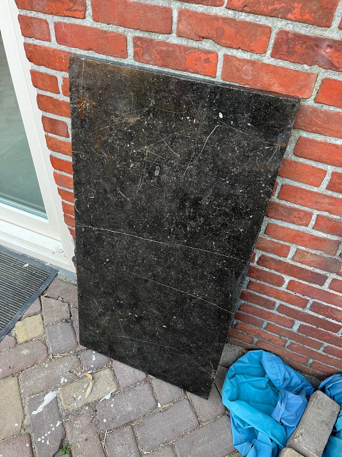 hitte vloerplaat marmer- voor onder de houtkachel, Ophalen, Gebruikt