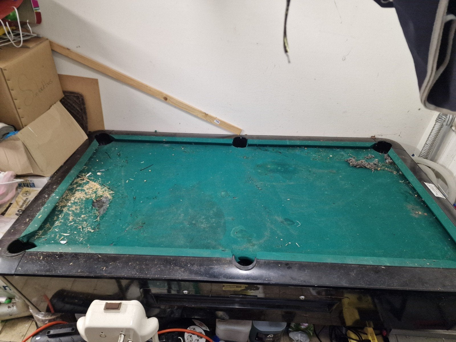Gratis biljart, Ophalen, Biljarttafel