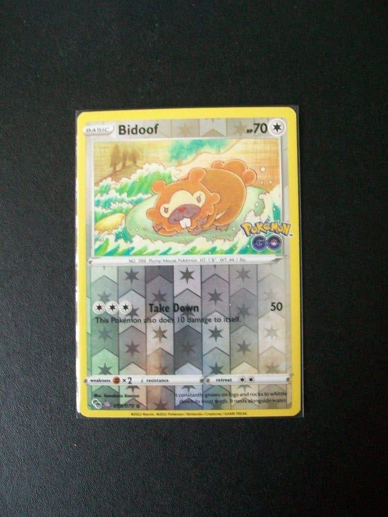 6264: Nieuwe Pokemon Go Kaart BIDOOF/ DITTO HP 70 (059/078), Verzenden, Nieuw, Losse kaart, Foil