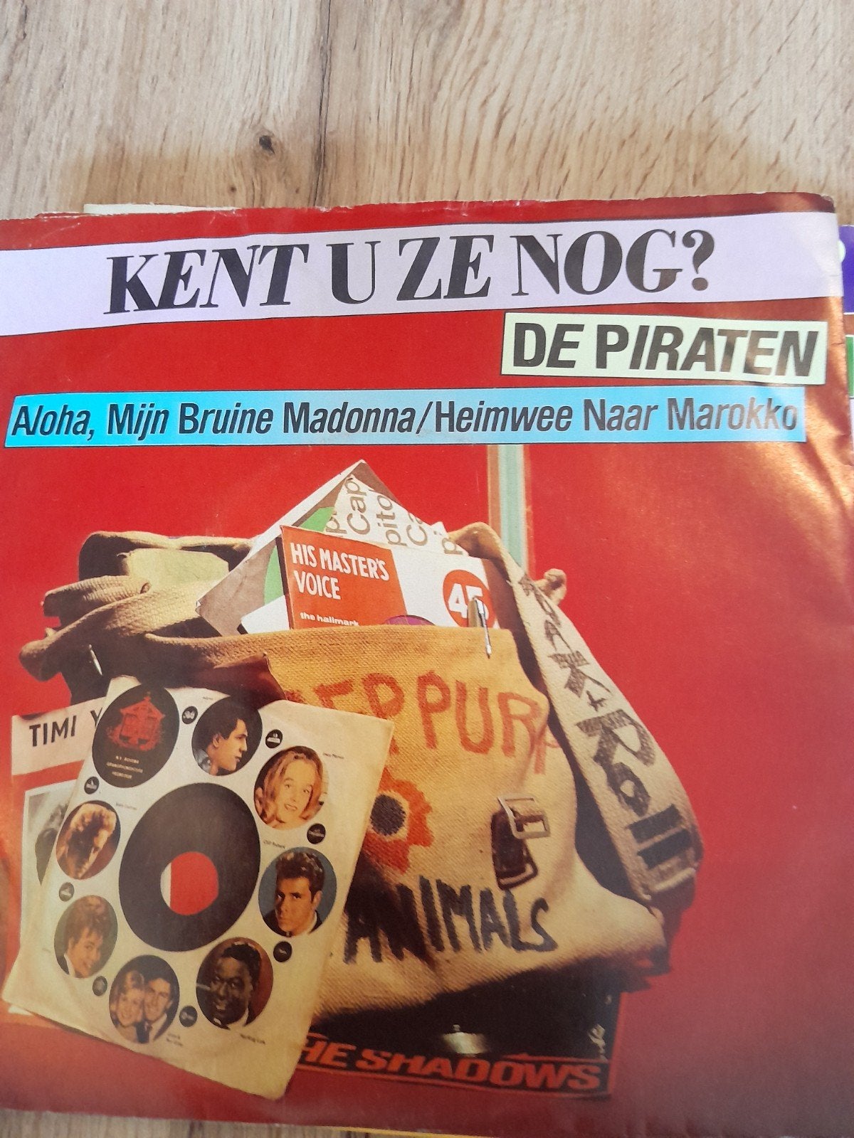 De piraten 7 inch aloha m,n bruine madonna, Ophalen of Verzenden, Zo goed als nieuw, Nederlandstalig