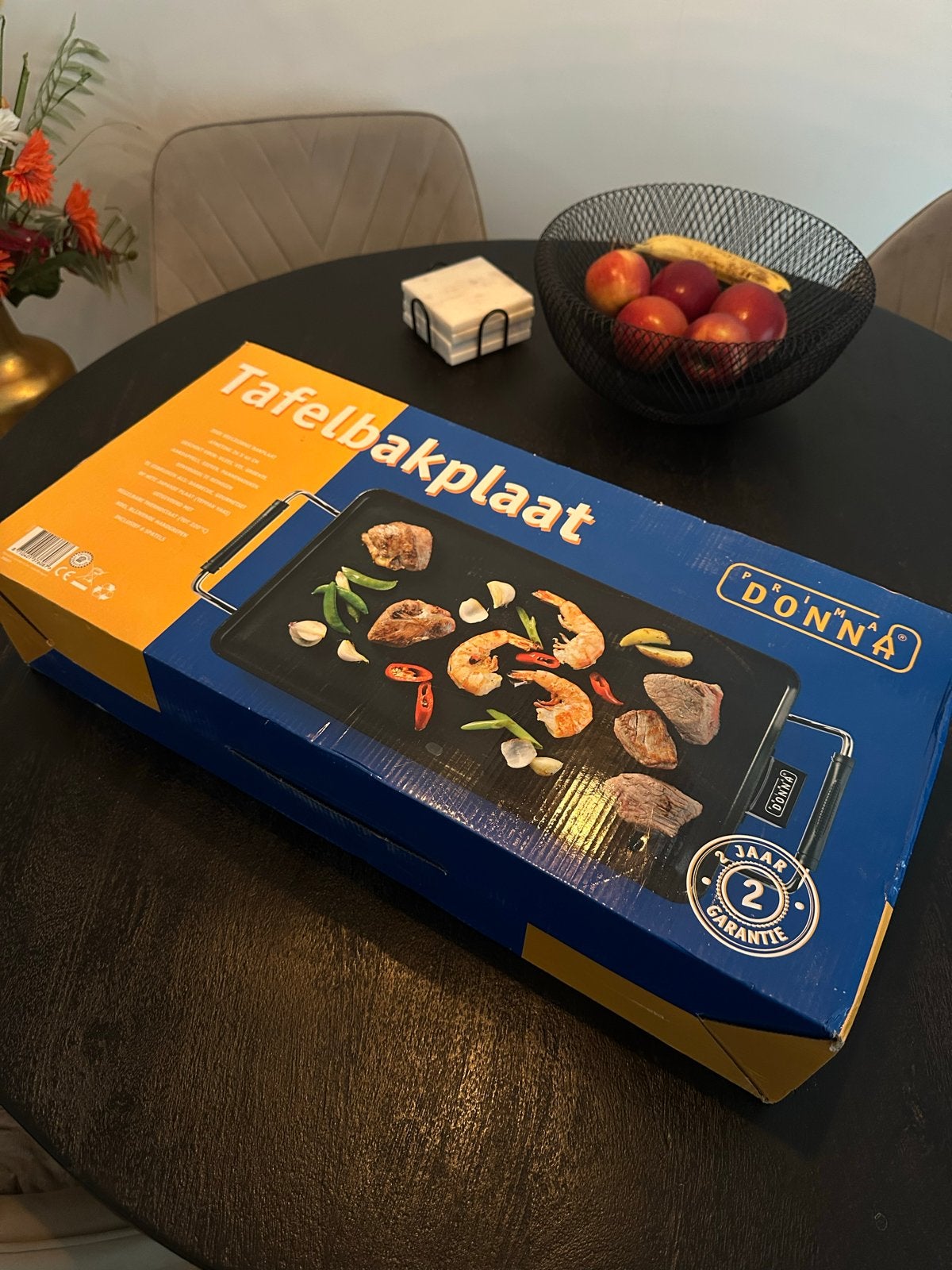 Nieuwe D'ONNA Tafelbakplaat - Perfect voor gourmetten!, Ophalen of Verzenden, Nieuw, Tafelgrill