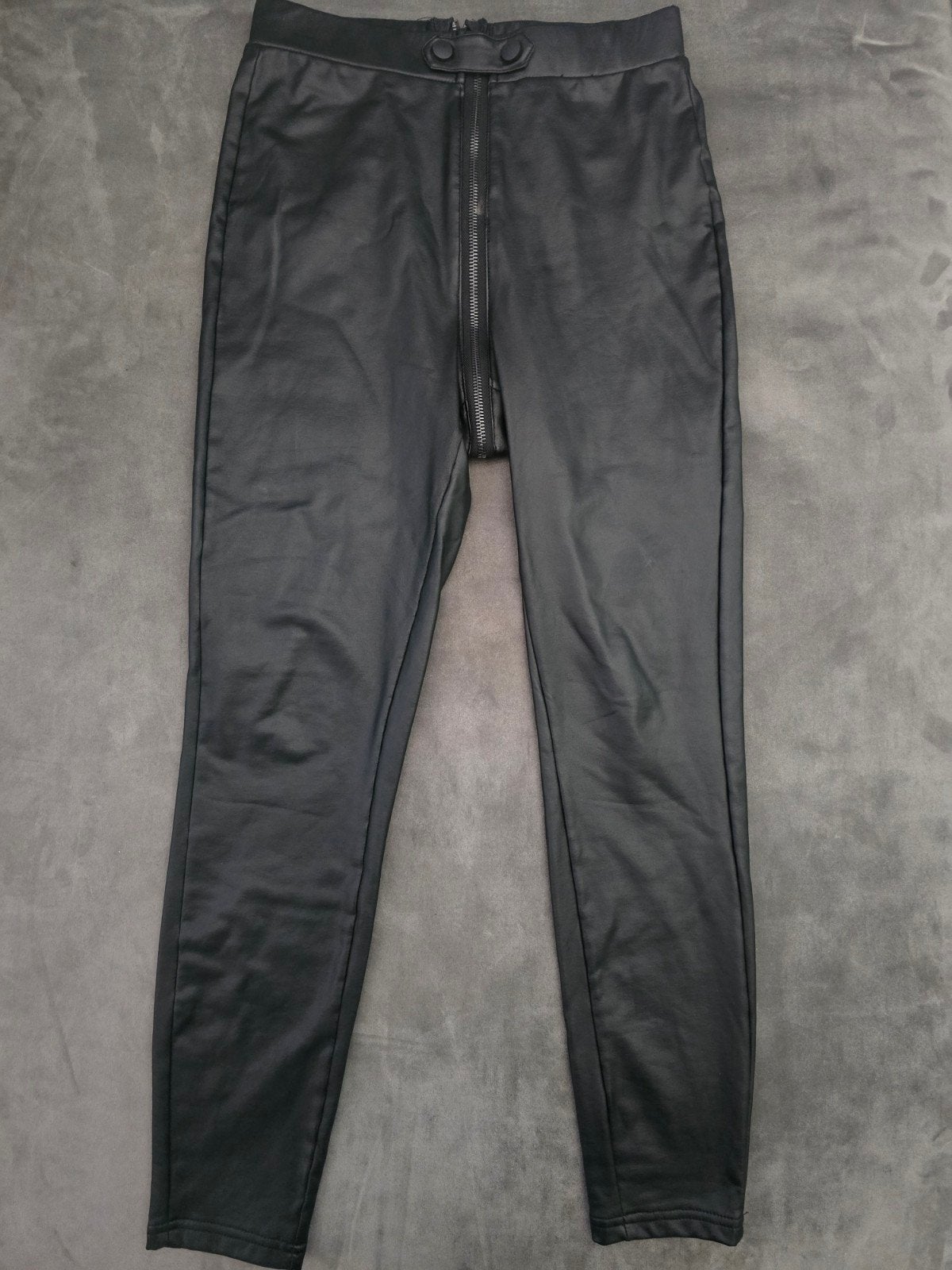 Zwarte PU Leren Legging met Rits - Maat S, Verzenden, Zwart, Nieuw, Onbekend