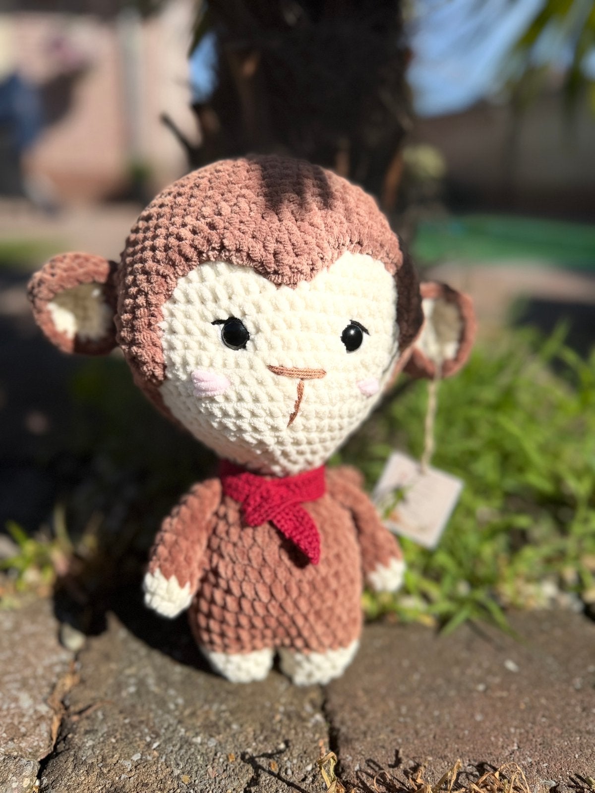 Handgemaakte aap Kiki, Handgemaakt, Nieuw, Ophalen of Verzenden, Middelgroot (20 tot 80 cm)