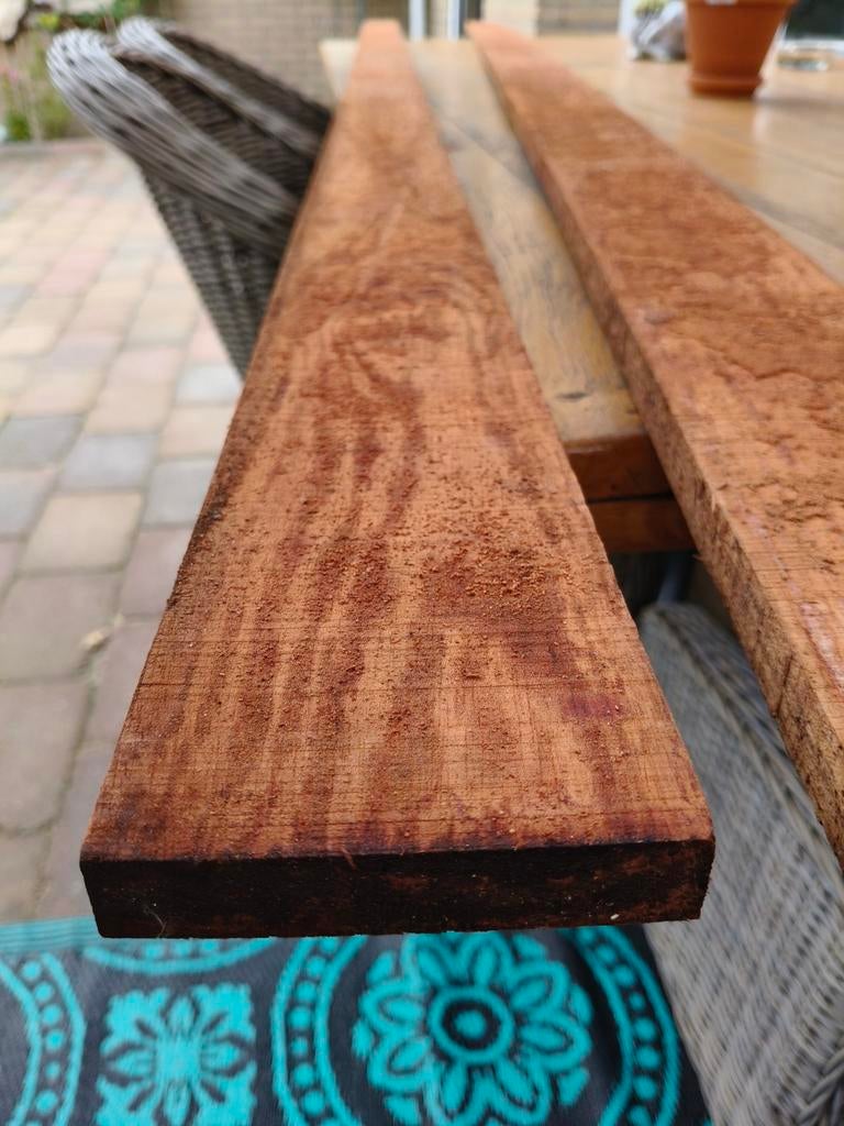 Walaba hardhouten tuinplanken 3.50m x 10cm x 2cm, Tuin en Terras, Palen, Balken en Planken, Ophalen
