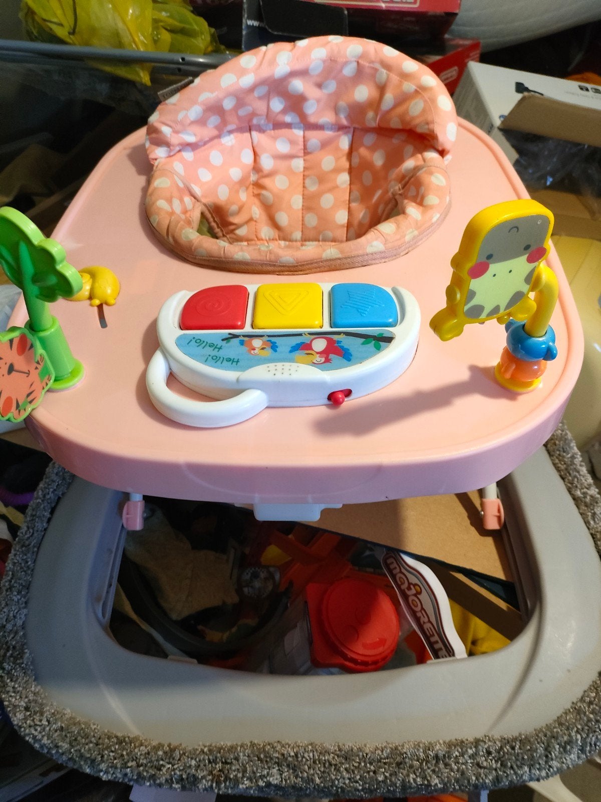 Roze Baby Walker met Speelgoed, Ophalen of Verzenden, Gebruikt