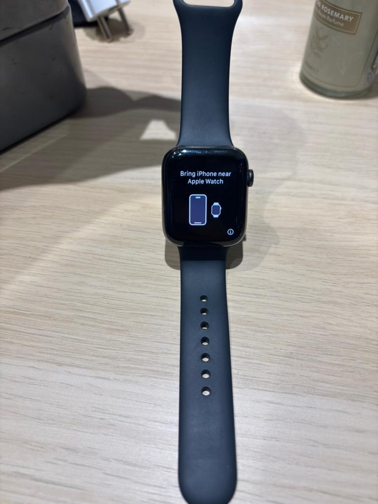 Apple Watch Series 6 (44mm) – Grafiet/Zwart Roestvrij Staal, Ophalen, Gebruikt, Zwart, IOS
