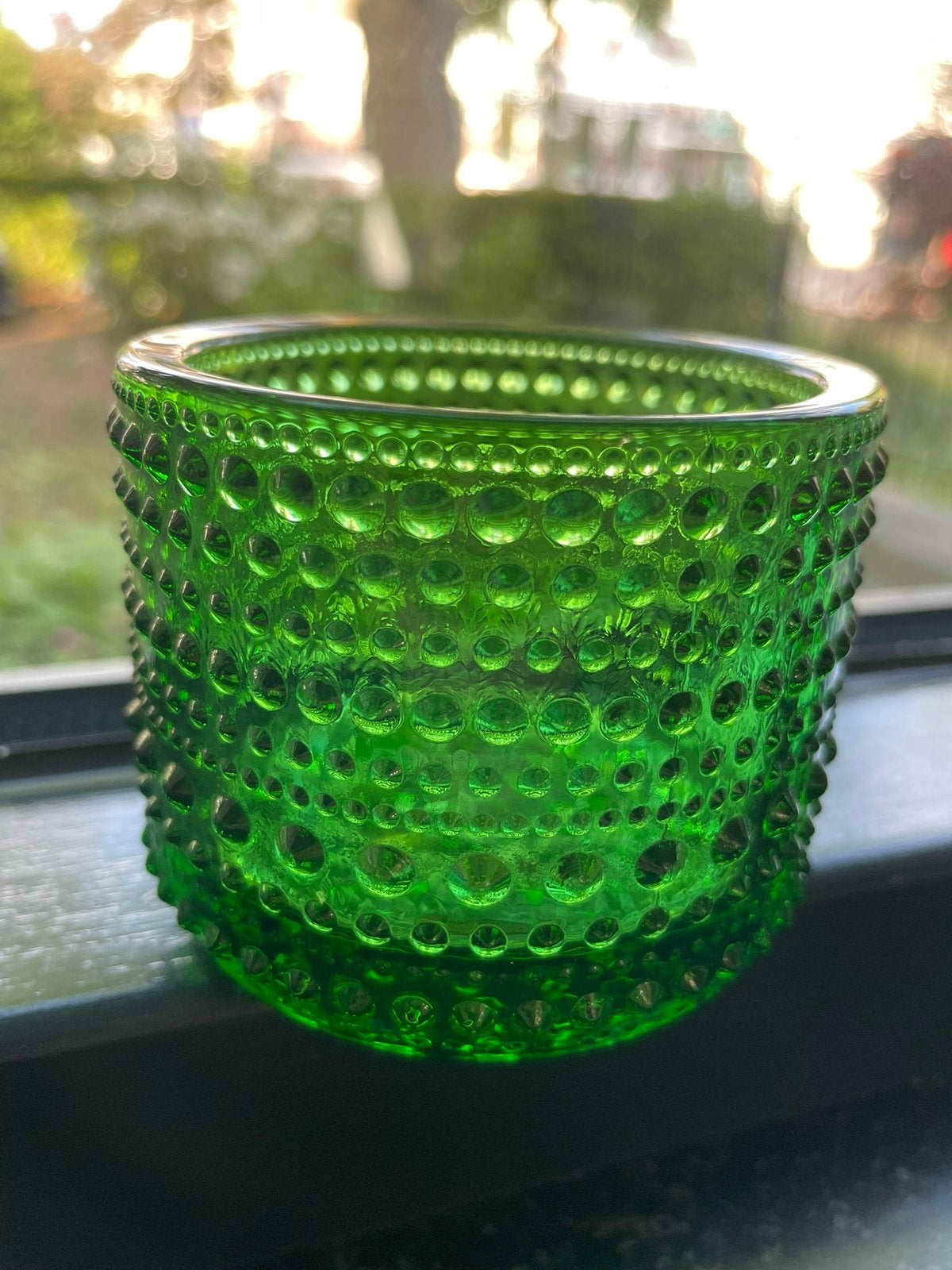 Iittala Kastehelmi waxinelichtje kartio groen, Ophalen of Verzenden, Zo goed als nieuw, Groen, Iittala