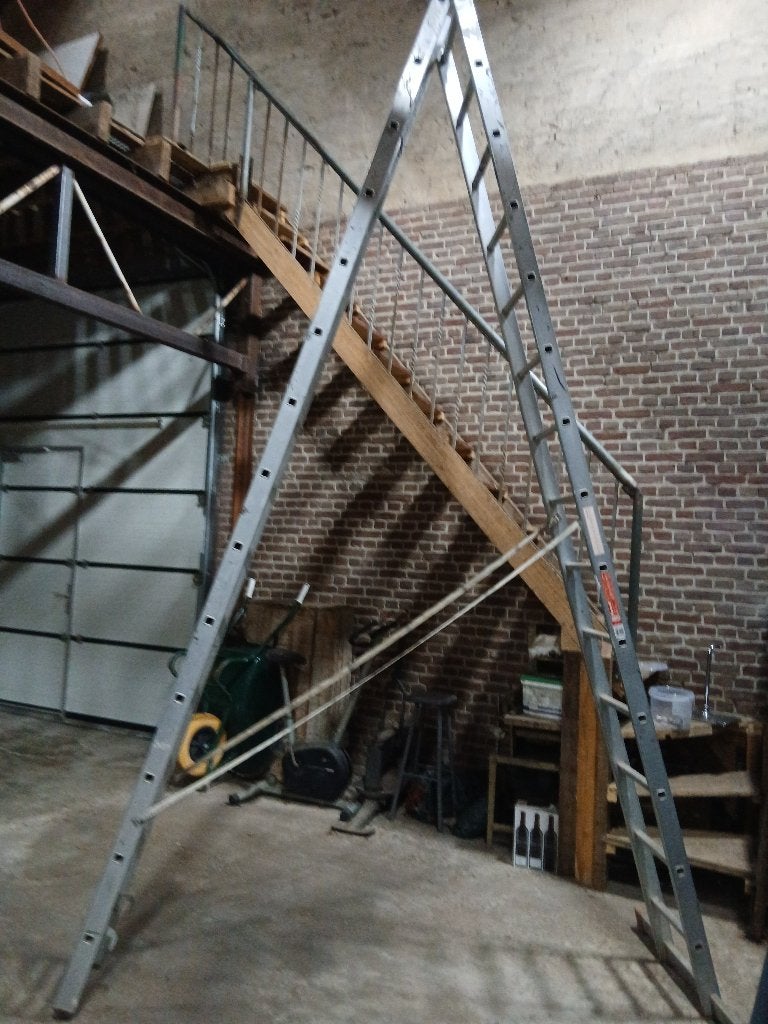 telescoopladder, Doe-het-zelf en Verbouw, Ladders en Trappen, Ophalen, Zo goed als nieuw, Ladder, Opvouwbaar of Inschuifbaar