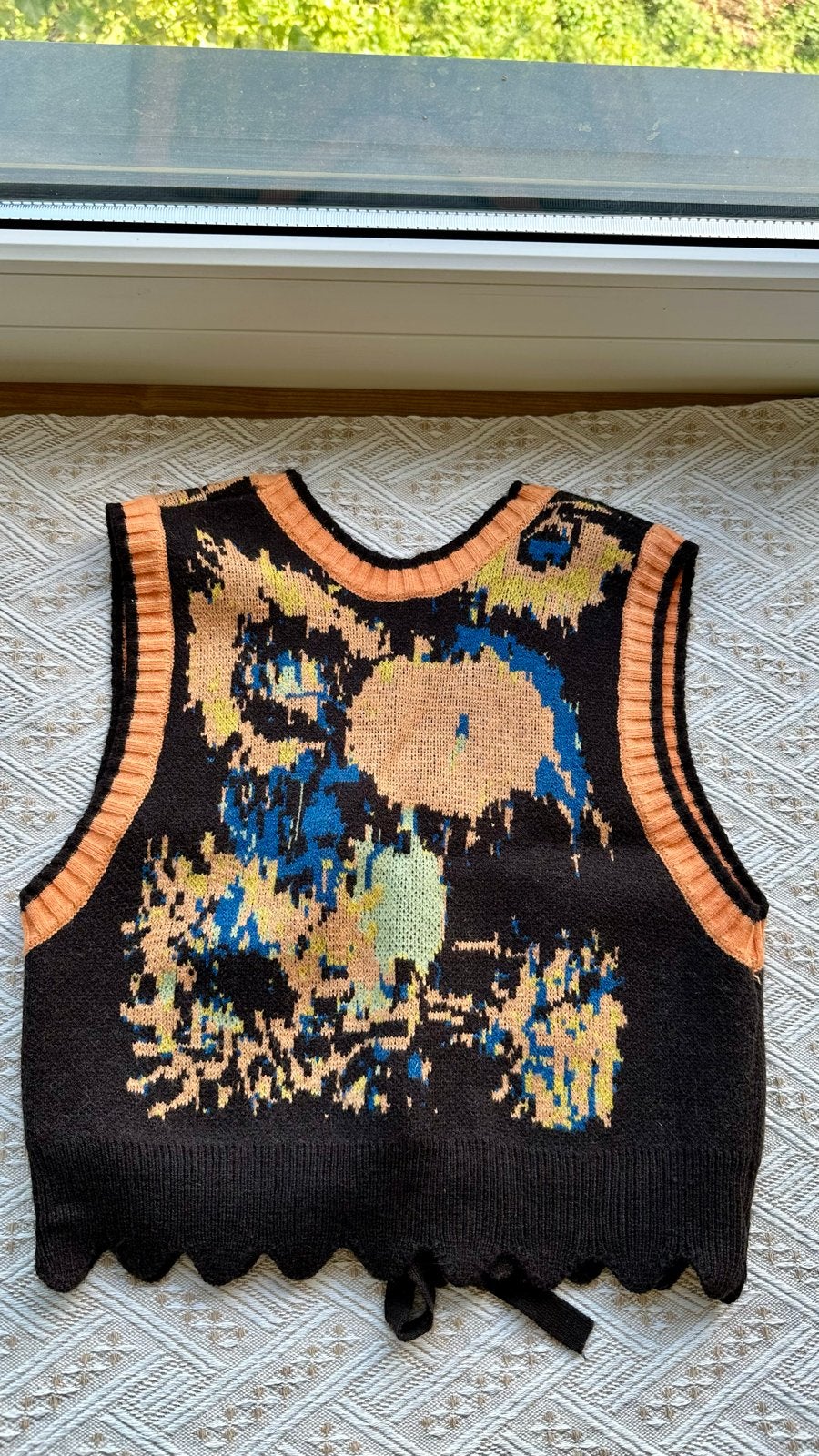 Galartsy Van Gogh-geïnspireerd gebreid vest met strikdetail, Kleding | Dames, Meerkleurig, Ophalen of Verzenden, Zo goed als nieuw