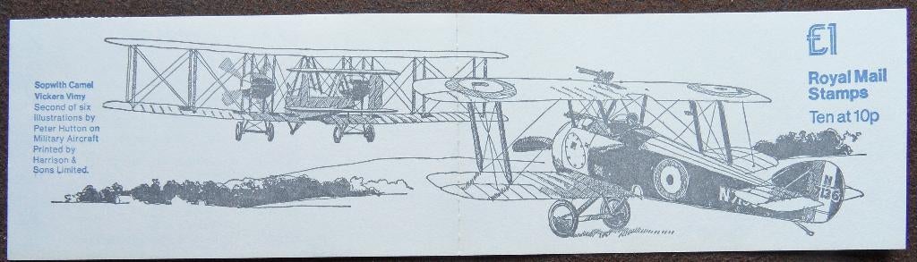 Postzegelboekje Engeland – Military Aircraft - Sopwith Camel, Ophalen of Verzenden, Postfris