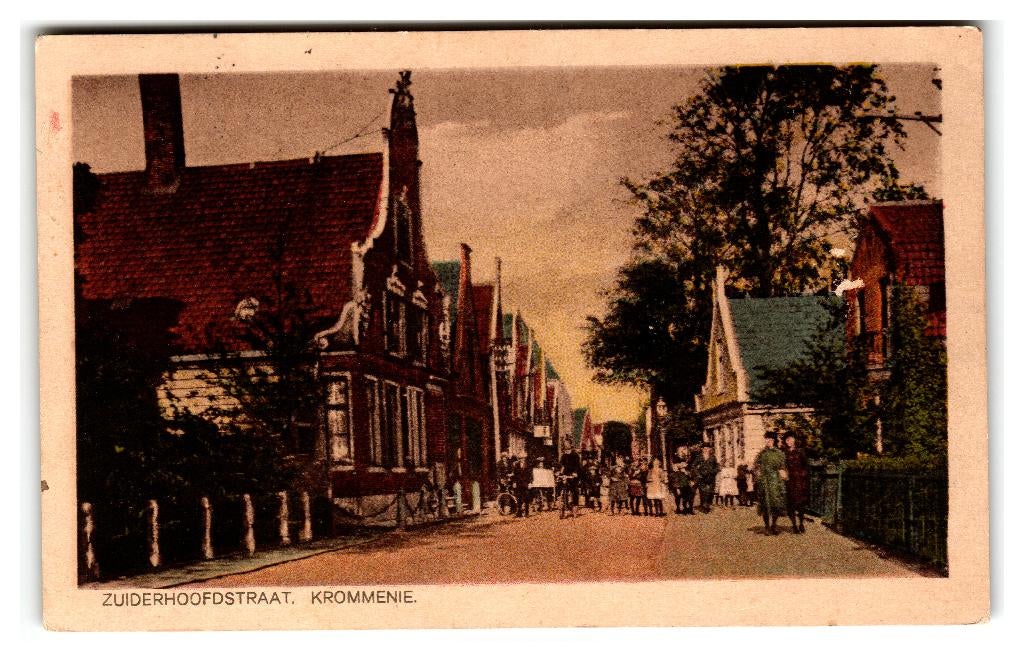 Krommenie, Zuiderhoofdstraat, Verzenden, 1920 tot 1940, Gelopen, Noord-Holland