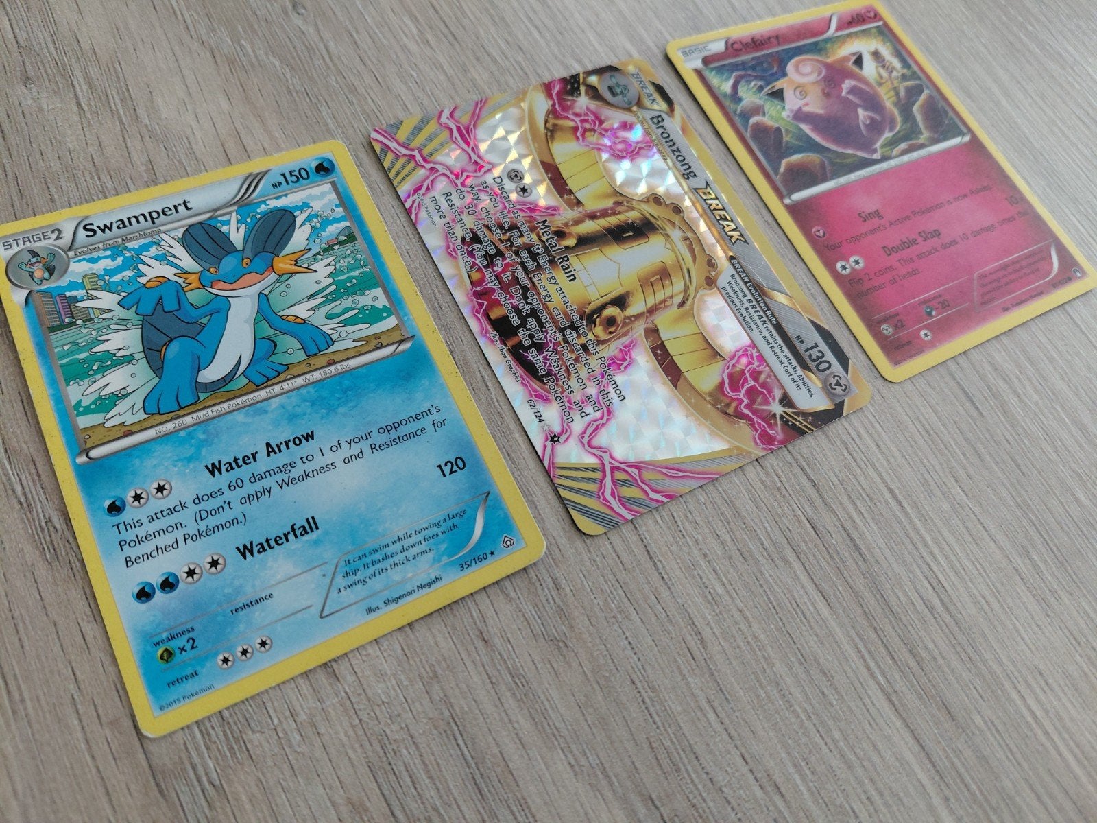 3 Pokemon kaarten., Ophalen of Verzenden, Gebruikt, Meerdere kaarten