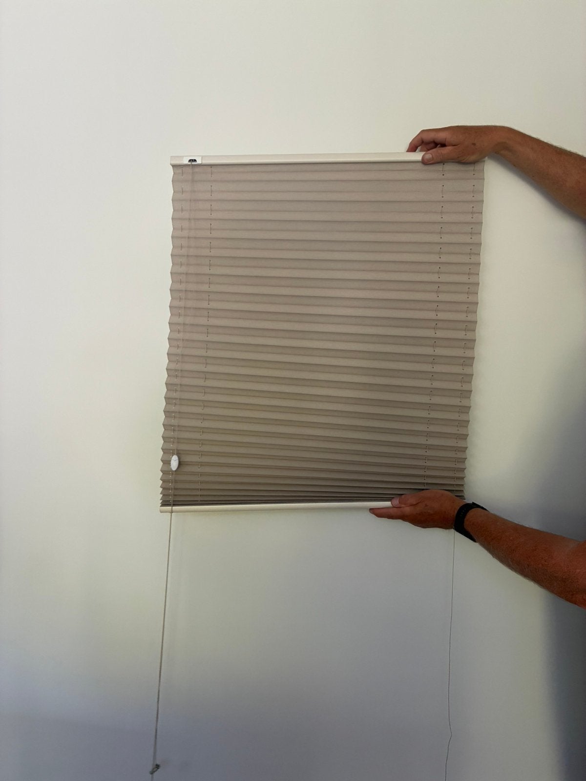 Plisse gordijn nieuw., Ophalen, 200 cm of meer, Beige, Nieuw