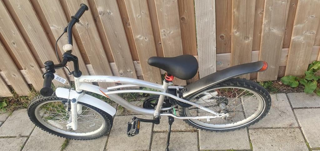 Grijze Cyclone jongensfiets 20 inch - Nagekeken & Compleet, Ophalen, Gebruikt, Cyclone, Handrem