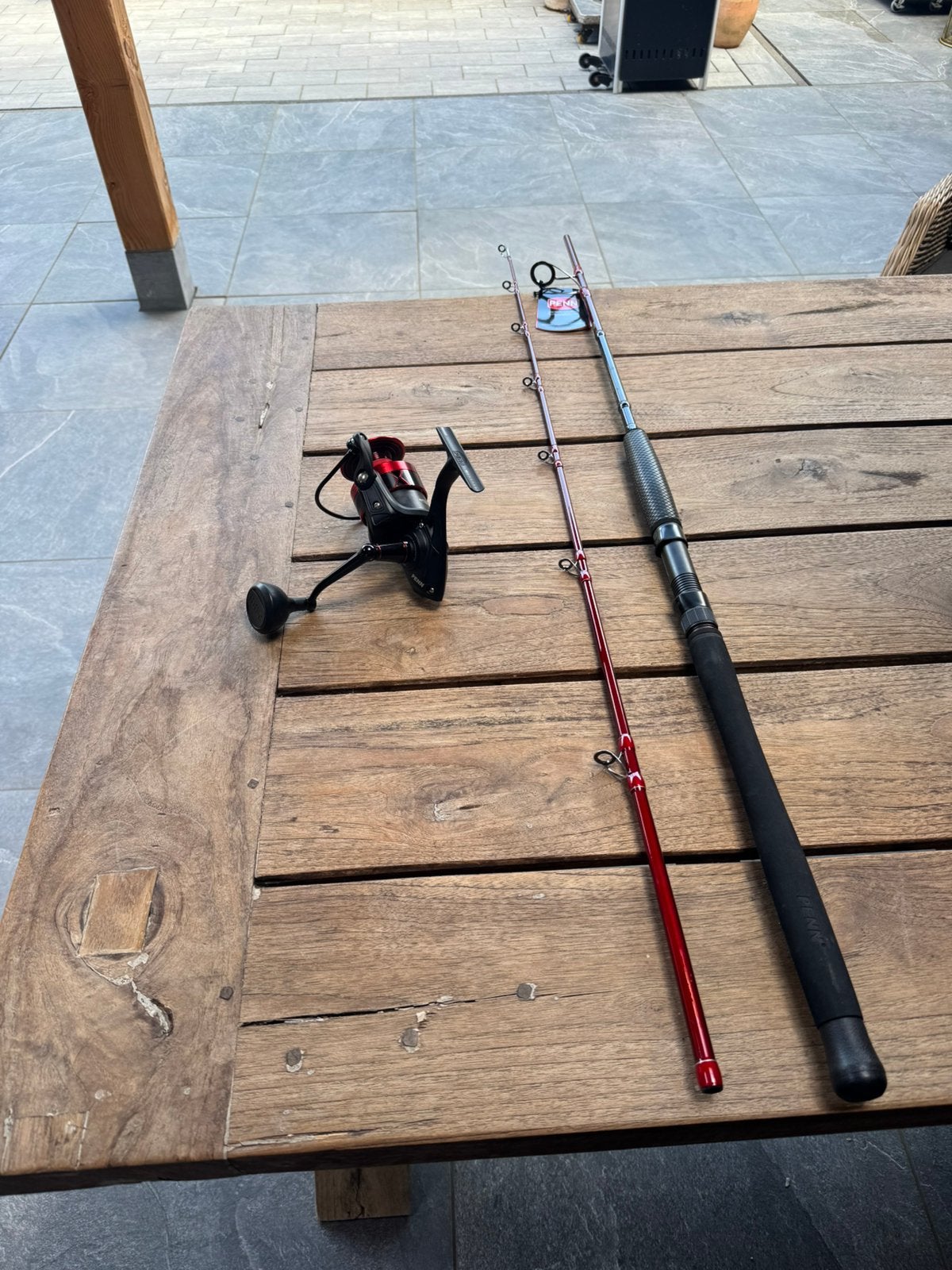 penn fierce combo's 2,1m 20-30 lb en een fierce 6000 molen, Ophalen of Verzenden, Nieuw, Molen
