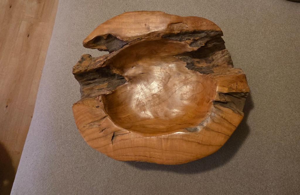 Mooie nette teak houten schaal, Ophalen of Verzenden