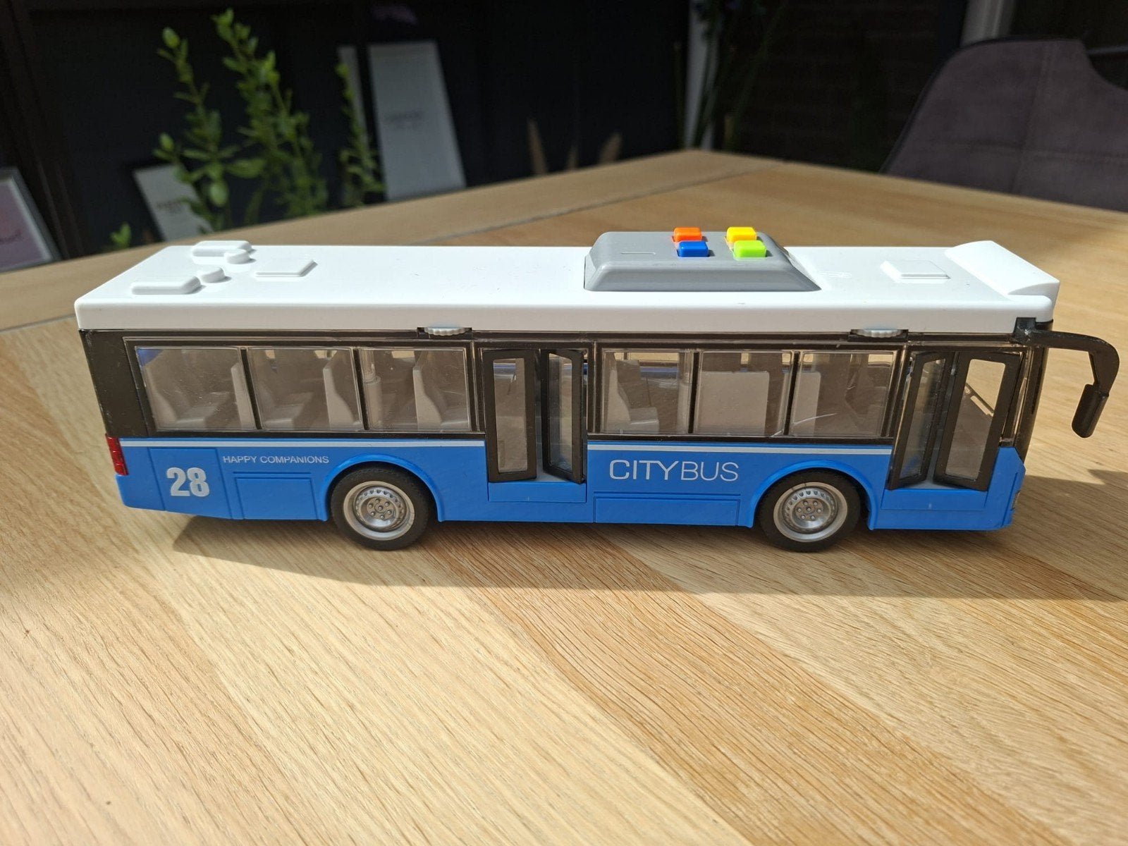 Leuke speelgoed bus - City Bus model 28 cm, Ophalen of Verzenden, Gebruikt