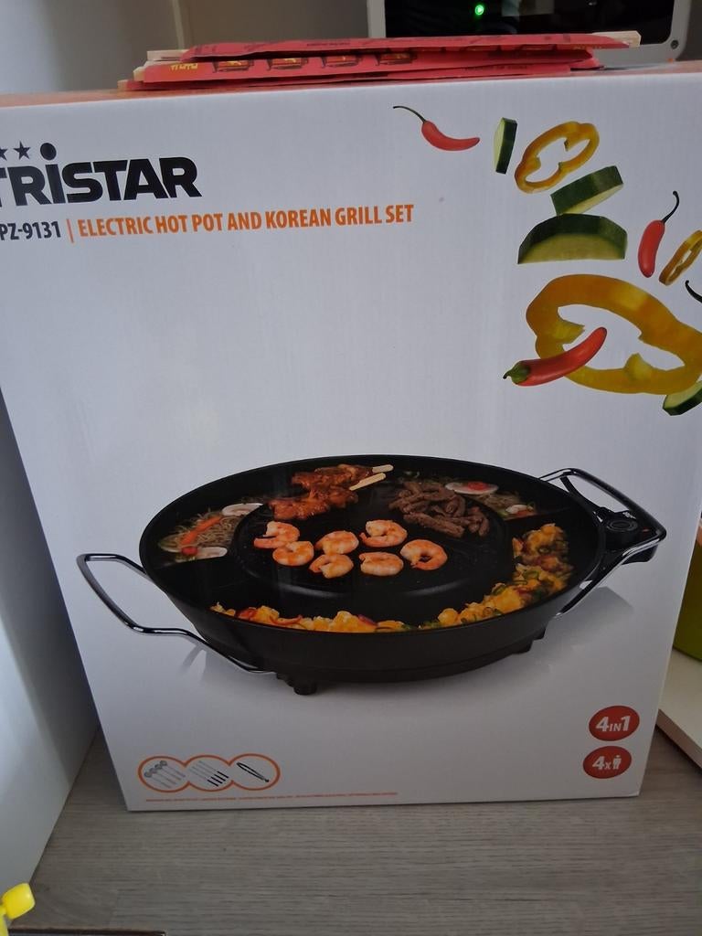 Tristar elektrische hot pot en Koreaanse grill set, Ophalen, Nieuw