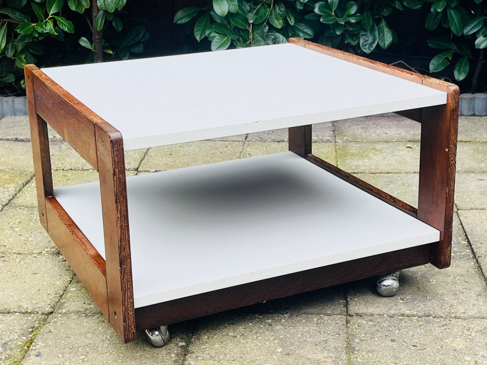 Pastoe Wengé salontafel 'Zuilen', Ophalen of Verzenden, Zo goed als nieuw, Rechthoekig, 50 tot 100 cm