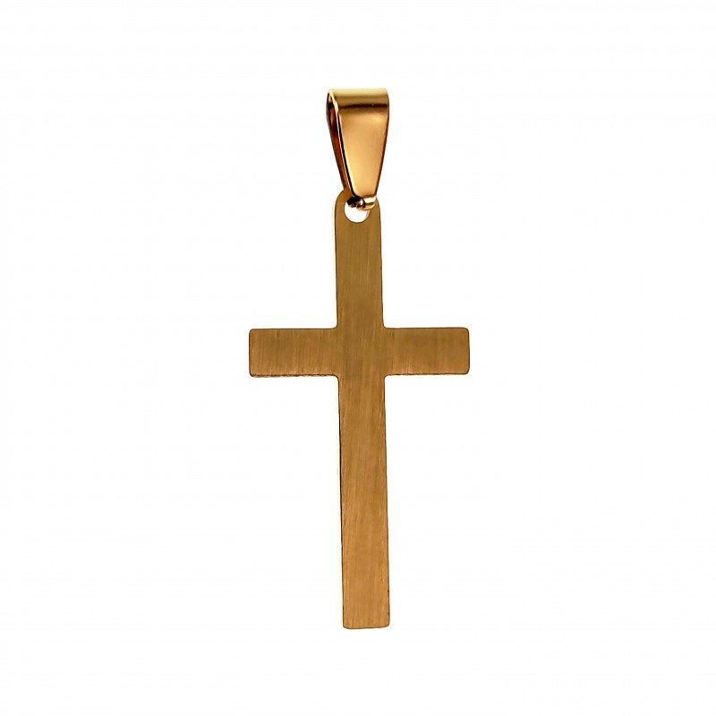 40mm x 20mm Kruis Hanger Unisex Verguld Geborsteld RVS Kruis, Overige materialen, Birgitta-Gracht 33, 6465 EL Kerkrade, Nederland
