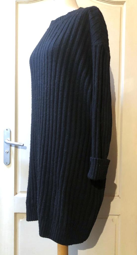 H&m zwarte trui jurk oversized mt m, Kleding | Dames, Truien en Vesten, Maat 38/40 (M), H&M, Zwart, Ophalen of Verzenden