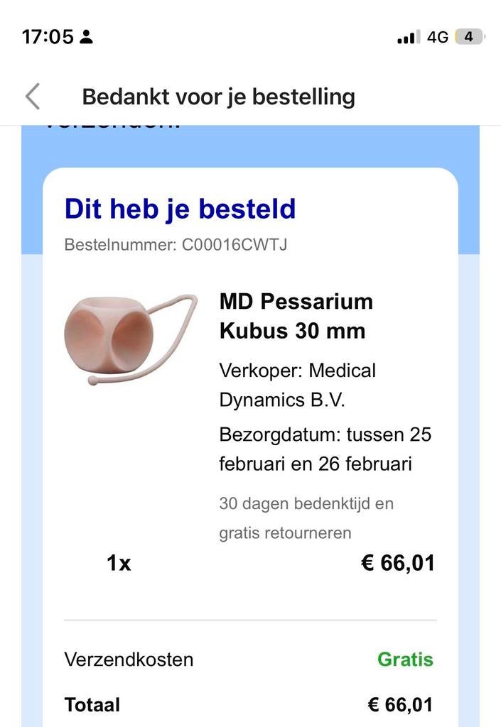 Kubus pessarium, Overige typen, Nieuw, Ophalen of Verzenden, Medgyn