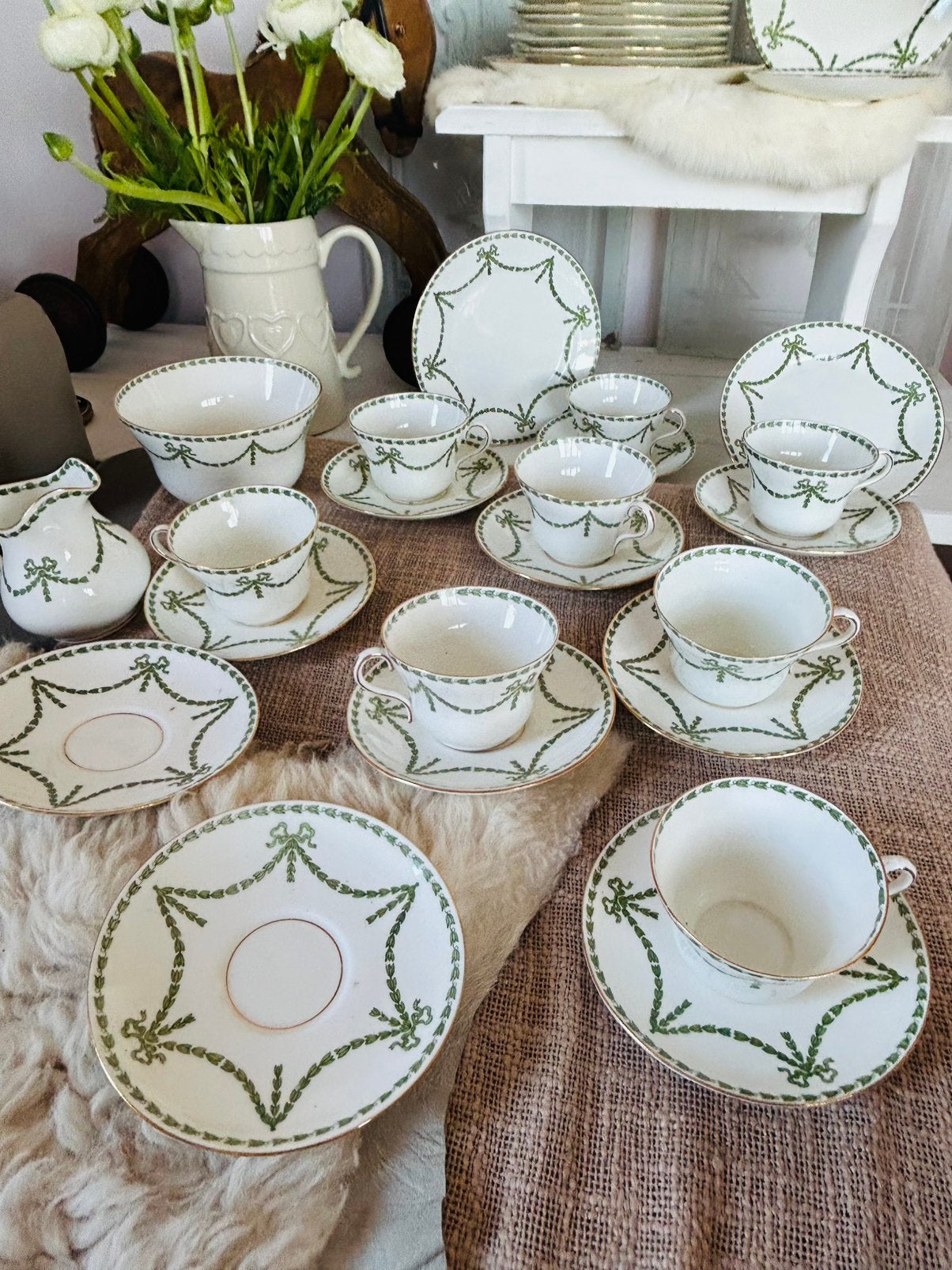 The Paragon 1890 antiek strikken porseleinen servies, Ophalen