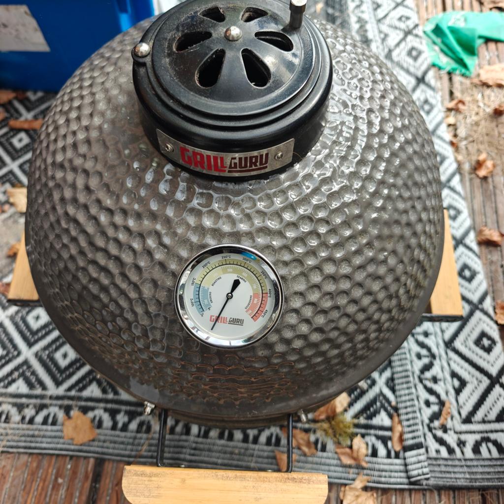 Grill Guru compact incl platesetter & gietijzer grillplaat, Ophalen of Verzenden, Zo goed als nieuw, Grill Guru, Met accessoires