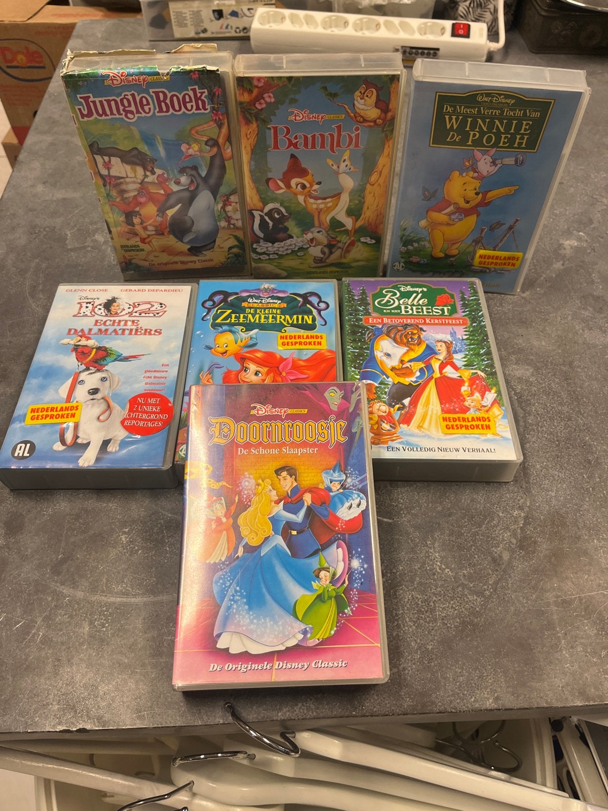 Disney VHS Collectie: Jungle Boek, Bambi, Winnie de Poeh en, Gebruikt, Tekenfilm, Alle leeftijden, VHS