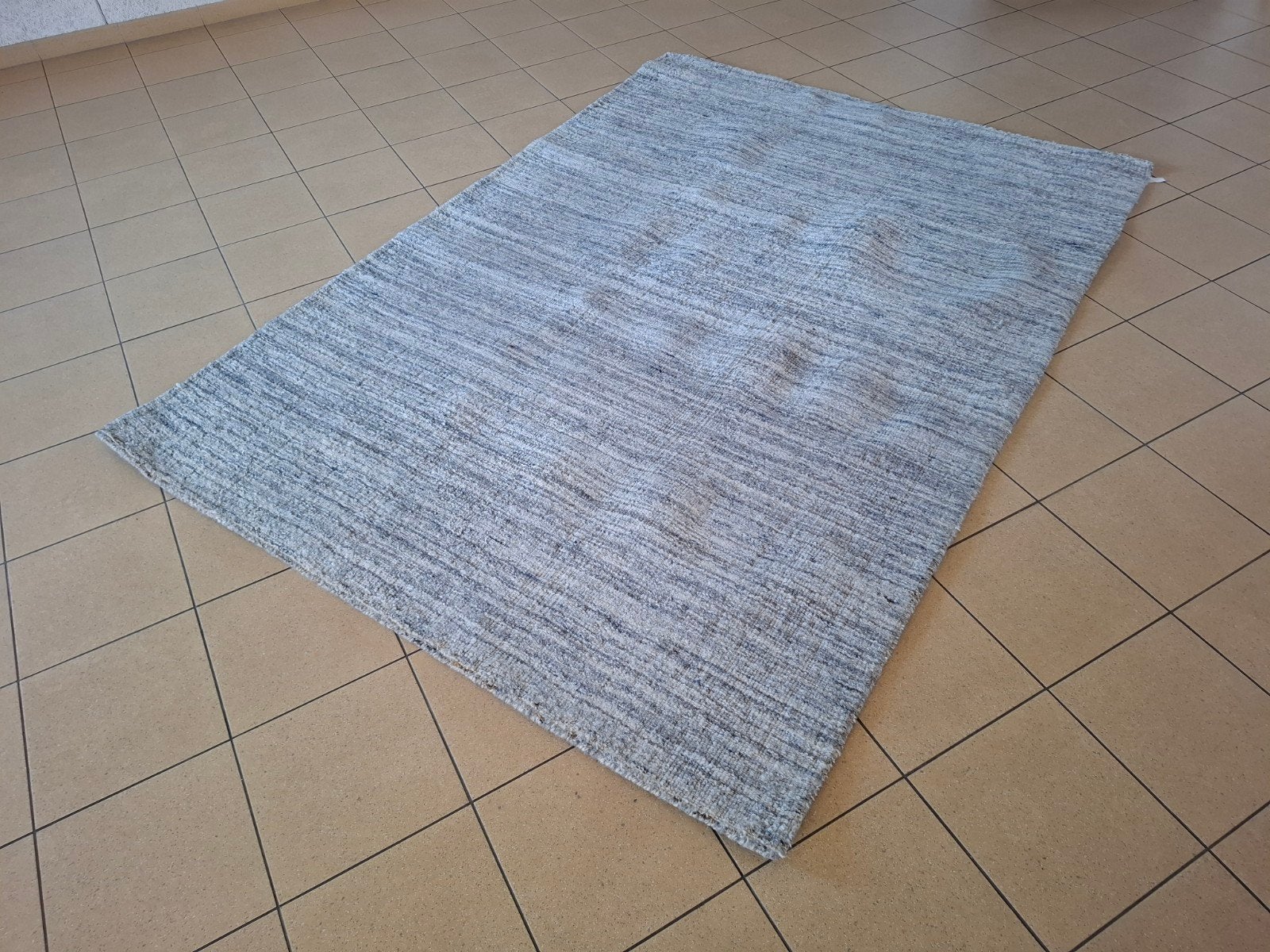 Jafari Natural Vloerkleed Grijs/Blauw 230x160 cm, Ophalen, 150 tot 200 cm, 200 cm of meer, Zo goed als nieuw