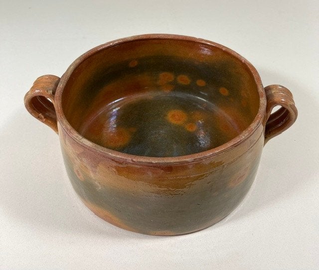 Vallauris Franse aardewerk schaal / pot met oren, Ophalen of Verzenden