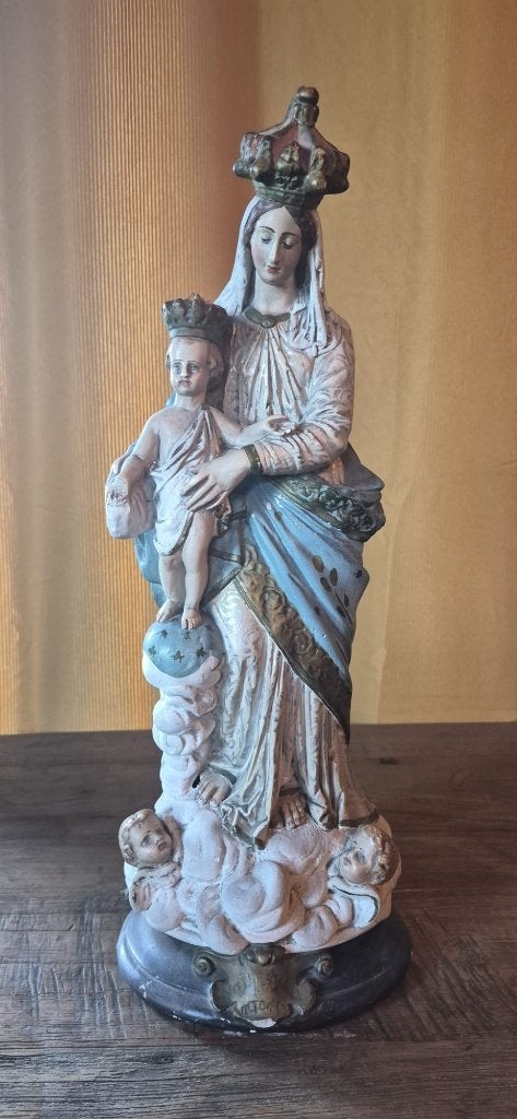 Antiek Mariabeeld Notre-Dame des Victoires 1870-1900 47 cm, Ophalen