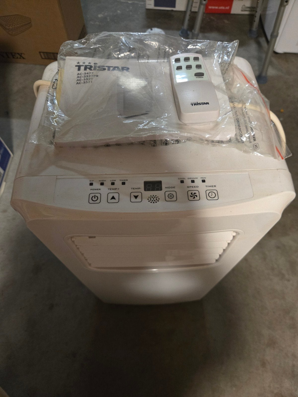 Tristar Mobiele Airco AC-5527PM met Afstandsbediening, Ophalen, Timer, Minder dan 60 m³, 3 snelheden of meer