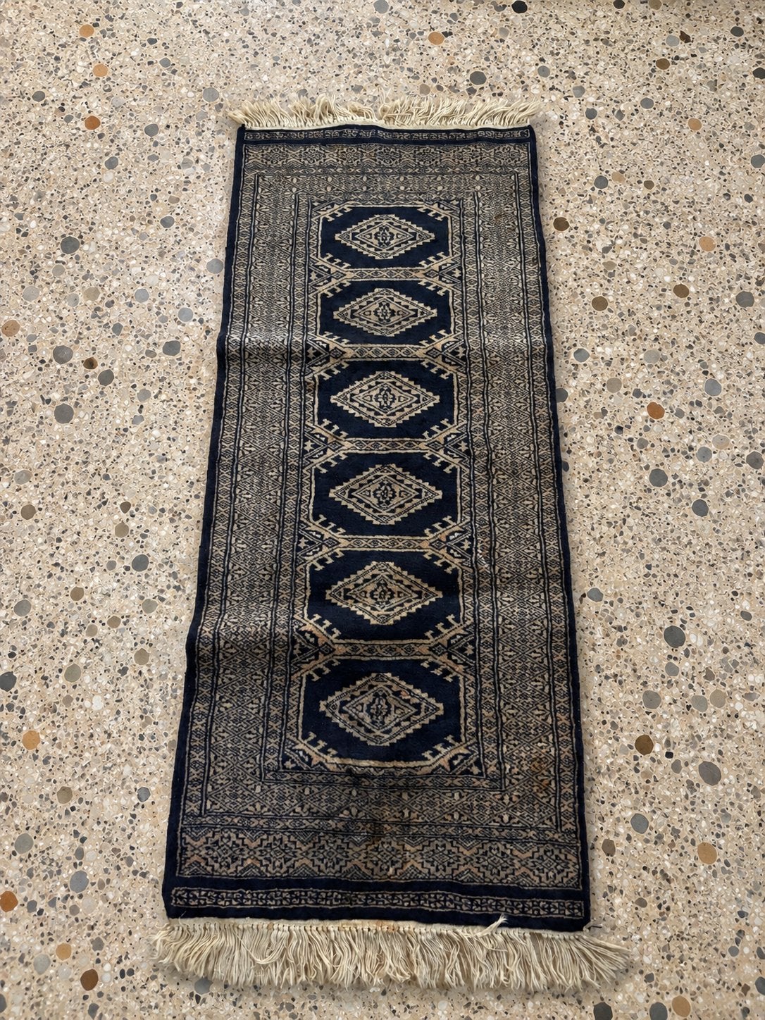 Perzich tapijt langwerpig, 100 tot 150 cm, Zo goed als nieuw, Rechthoekig, 50 tot 100 cm